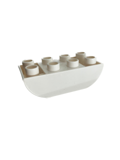 Lego® Duplo® kostka bílá zaoblená 4x2